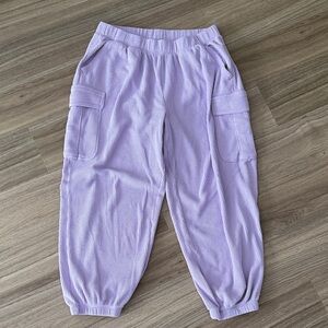 Aerie Lilac Waffle Cargo Joggers
